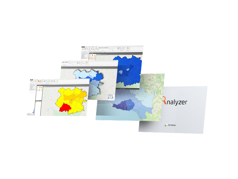 dashboard suite decisionnelle geomarketing Analyzer Desktop