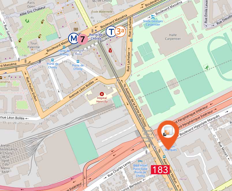 carte acces asterop open street map