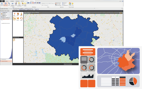 Visuel Analyzer desktop l'application de géomarketing avancée pour des implantations précises