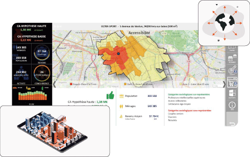 besoin application géomarketing section implantation et développement
