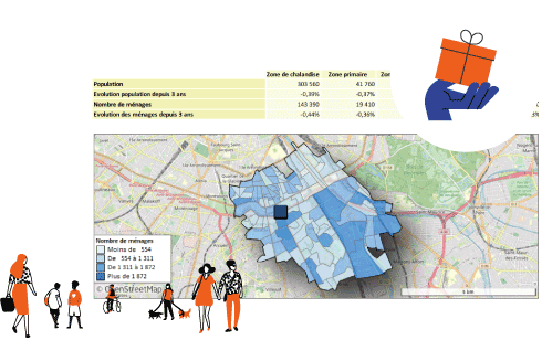 pack de données sociodémographiques pour une analyse de zone de chalandise