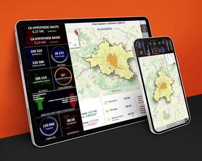 Visuel Analyzer Online l'application de géomarketing